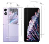 Pellicola per Oppo Find N2 Flip, 2+2 Pezzi [Antigraffio]TPU Flessibile Pellicola Prottetiva Interne e Esterne, Copertura Massima, Sensibile al Tatto e Senza Bolle con Cornice di Allineamento