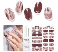 Pellicola per unghie UV indurente - 28 pezzi adesivi per unghie Autunno UV Gel Pellicole autoadesive per Halloween Nail Stickers