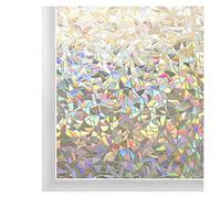 Pellicola Per Vetri Finestre 3D Rainbow Window Finestra Adesivo Statico Privacy Clings Setting Decalcomanie Decorative Vinyl Glass Adesivi Anti -Uv Tinta di vetro for casa(60x200 cm)