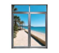 Pellicola per Vetri Finestre 60 x 220 cm Durevole, Riutilizzabile e Rimovibile, Anti-Uv Pellicola Protettiva Opaca Senza Colla Adatto per Camere da Letto, Cucine, Soggiorni, Opaco puro
