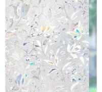 Pellicola per Vetri Finestre Autoadesiva Opaca 100 x 200 cm Anti-Uv, Controllo di Calore, Privacy Pellicola per Vetri per La Privacy Pellicola in Vetro Smerigliato per Ufficio,Soggiorni, tulipano