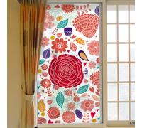 Pellicola per Vetri Finestre Fiori Colorati Pellicola Oscurante Vetri Finestre Privacy Pellicole Adesive Per Vetri Autoadesive Pellicole Oscuranti Vetro Adesivo Bagno Cucina 60x116cm/1 Pcs