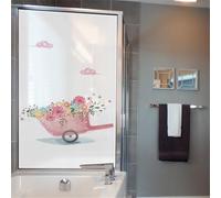 Pellicola per Vetri Finestre Fiori Colorati Pellicola Oscurante Vetri Finestre Privacy Pellicole Adesive Per Vetri Autoadesive Pellicole Oscuranti Vetro Adesivo Bagno Cucina 60x116cm/1 Pcs