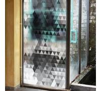 Pellicola per Vetri Finestre Geometria Bianco Nero Pellicola Oscurante Vetri Finestre Privacy Pellicole Adesive Per Vetri Autoadesive Pellicole Oscuranti Vetro Adesivo Bagno Cucina 60x116cm/1 Pcs