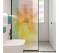 Pellicola per Vetri Finestre Geometria Gialla Pellicola Oscurante Vetri Finestre Privacy Pellicole Adesive Per Vetri Autoadesive Pellicole Oscuranti Vetro Adesivo Bagno Cucina 60x116cm/1 Pcs