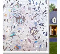 Pellicola per Vetri Finestre Privacy Autoadesive 3D Pellicole Satinate Effetto Arcobaleno Decorative Controllo di Calore Anti-UV 90x200cm per Casa Cucina Ufficio