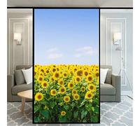 Pellicola per vetri per la Privacy Bella Girasole Decorativo Opaco Non Adesivo statico Aderente Pellicola per vetri per vetri smerigliata 40x60cm