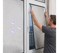 Pellicola per Vetri Privacy Foglio di Alluminio, Pellicole di Isolamento Termico con Ventosa, Pellicola Riflettente per Garage Domestico, Finestre Oscurante Totale Pellicolas 8mm(80x190cm)