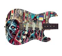 Pellicola personalizzata per chitarra o basso 'The Zombie March' stile manga ...