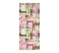 Pellicola privacy finestra fermaglio statico verde PVC 3D rilievo texture