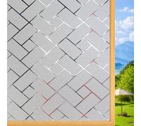 Pellicola Privacy per Finestre 65 x 520 cm Autoadesive Anti-Uv, Statica, Privacy Pellicola Finestre Adsorbimento Elettrostatico per Cucina, Ufficio, Camera da Letto, griglia obliqua