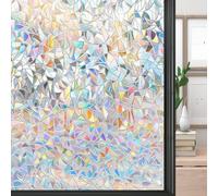 Pellicola Privacy per Finestre e Vetri 60 x 90 cm Opaca Decorativa Autoadesive Elettrostatica Anti-Uv per Casa Ufficio Bagno, Luna Crescente