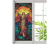 Pellicola Privacy Per Finestre Gesù - Decalcomanie Per Vetrine Adesive Statiche - Pellicola Per Vetri Per Vetri Colorati Per Chiesa Gesù | Per La Finestra Del Ministero Degli Interni, 45x100 Cm