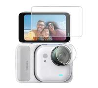 Pellicola proteggi schermo + pellicola protettiva per obiettivo Insta360 Go Ultra, pellicola protettiva in vetro temperato HD antigraffio per accessori per fotocamera Insta360 Go Ultra