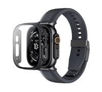 PELLICOLA PROTETTIVA AMAZINGTHING AMAZINGthing AIW49RBK Custodia Nero in PC e Vetro Temperato per Apple Watch Series 10 46 mm e 42 mm per Apple Watch Series 10 (46mm), (42mm)