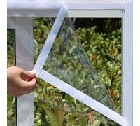 Pellicola Protettiva Antifreddo 110x150cm Kit Isolamento Finestre Pellicola Finestre Addensata con Nastro Adesivo Magico per Finestre per Inverno(130x135cm/4.2x4.4')