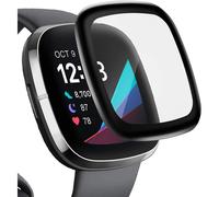 Pellicola protettiva antigraffio, massima copertura per Fitbit Versa3Sense, confezione da 4 pezzi, trasparente, protezione contro cadute e graffi.