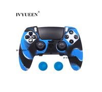 Pellicola protettiva antiscivolo mimetica blu per controller wireless PlayStation 5 PS5 DualSense Edge in gomma