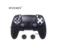 Pellicola protettiva antiscivolo nera per controller wireless PlayStation 5 PS5 DualSense Edge Gomma morbida