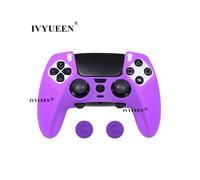 Pellicola protettiva antiscivolo viola per controller wireless PlayStation 5 PS5 DualSense Edge in gomma morbida