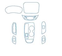 Pellicola protettiva auto Per Chevrolet Per Equinox 2020-2022 2021 Pellicola Trasparente Car Interior Sticker Center Control Gear CD Navigation Door Window Panel(10in Screen)