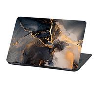 Pellicola protettiva autoadesiva per computer portatile laptop cover in vinile adesivo universal design astratto skin sticker (15″, LP77 Marmo grigio-blu)