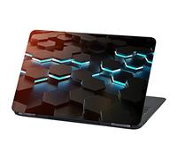 Pellicola protettiva autoadesiva per computer portatile laptop cover in vinile adesivo universal design astratto skin sticker (13-14″, LP58 Esagono)