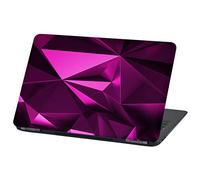 Pellicola protettiva autoadesiva per computer portatile laptop cover in vinile adesivo universal design astratto skin sticker (13-14″, LP54 Poligono pink)