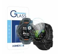 Pellicola protettiva compatibile con Garmin Instinct 3 45 mm AMOLED / Solar Smartwatch, pellicola protettiva in vetro temperato 9H (3 pezzi)