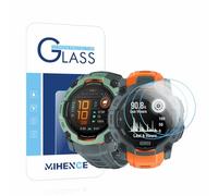 Pellicola protettiva compatibile con Garmin Instinct 3 50 mm AMOLED / Solar Smartwatch, pellicola protettiva in vetro temperato 9H (3 pezzi)
