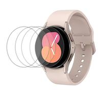 Pellicola Protettiva Compatibile con Samsung Galaxy Watch 6/5/4 40mm (4 Pezzi), Trasparente HD Vetro Temperato Film 2.5D Bordo Rotondo