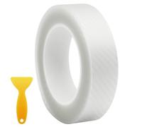 Pellicola protettiva in carbonio per auto, 3 cm x 10 m, trasparente, protezione per auto, autoadesiva, universale, in fibra di carbonio per maniglia della porta