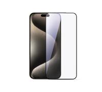 Pellicola protettiva in vetro temperato 2.5D HD antipolvere con cornice nera per iPhone 15 Plus/16 Plus