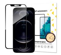 Pellicola protettiva in vetro temperato per iPhone 14 Plus / 13 Pro Max, a schermo intero con cornice, compatibile con custodie - Nero