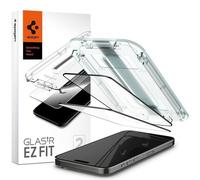 Pellicola protettiva in vetro temperato Spigen EZ FIT con cornice nera per iPhon