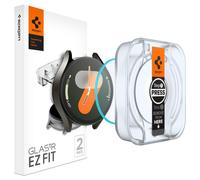 Pellicola protettiva in vetro temperato Spigen [GlasTR EZ FIT] progettata per Galaxy Watch 7 (40 mm) - Confezione da 2