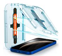 Pellicola protettiva in vetro temperato Spigen per iPhone 12/12 Pro Glas.Tr Ez Fit, confezione da 2