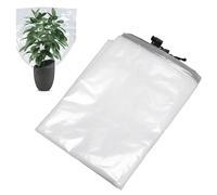 Pellicola protettiva invernale in PE per piante, borsa trasparente per riparo piante con coulisse, antipioggia, protezione antigelo per esterni, serre, giardini (140 * 200 cm)