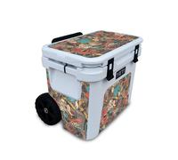 Pellicola protettiva lucida glitterata compatibile con Yeti Roadie 32 Wheeled Cooler - Arancione Hip Hop - Pellicola protettiva in vinile 3M di a