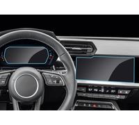 Pellicola Protettiva Navigatore per Audi A3 2021-2025(navigation screen+10.25-inch instrument panel), Temperato per Schermo Navigatore Auto Anti-Graffio,Anti-Riflesso, Alta Definizione Navi Protettiva