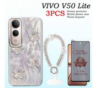 Pellicola protettiva opaca antiriflesso per schermo VIVO V50 Lite, Custodia morbida in piuma per VIVO V40 Lite, Braccialetto di cristalli per VIVO Y19s Y29 Y39, Cordino per telefono, VIVO Y20 Y31 Y21D