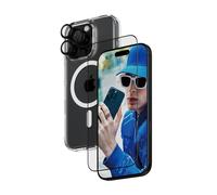 Pellicola protettiva PanzerGlass per iPhone 16 Pro, in vetro temperato trasparente, anti-impronta