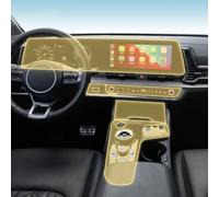 Pellicola protettiva per interni auto, cruscotto, piano e console centrale, antigraffio, trasparente, in TPU, per Kia Sportage NQ5 2022-2025 (stile A)