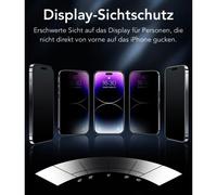Pellicola protettiva per la privacy compatibile con le custodie per iPhone 14 Pro Max, vetro temperato a doppio strato rinforzato con protezione anti