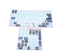 Pellicola protettiva per tastiera per tastiere desktop e meccaniche, pellicola protettiva in silicone con design a lettere grandi, adesivi in PVC