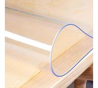 Pellicola protettiva per tavolo rettangolare in PVC, trasparente, resistente all'acqua, 3 m, non si restringe, resiste a diverse dimensioni (140 x 160 cm)