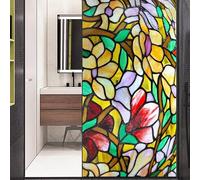 Pellicola protettiva per vetri colorati in stile chiesa, adesivi per vetri per finestre, rivestimenti per finestre, adesivi per vetri e finestre, pellicola decorativa per porte in vetro, 45 x 120 cm