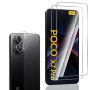 Pellicola Protettiva per Xiaomi Poco X7 Pro e Pellicola Fotocamera [2+2 pezzi]
