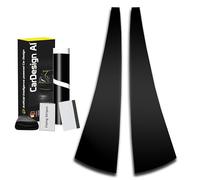 Pellicola protettiva rivestimento del montante B/C esterno per Mercedes SLK R172 e SLC 2011-2020 (3 porte, Roadster): copertura sinistra/destra anteriore/porta posteriore (nero lucido)