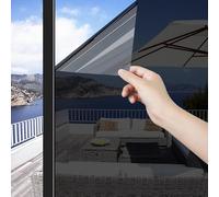 Pellicola protettiva solare per finestre, per interni, 30 x 400 cm, a specchio, opaca, dall'esterno, protezione dai raggi UV, protezione dal calore, con coltello, per casa, negozi e ufficio